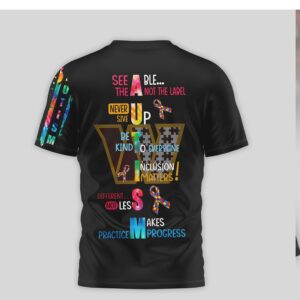Washington Commanders Autism Awareness See Able Not The Label T Shirt