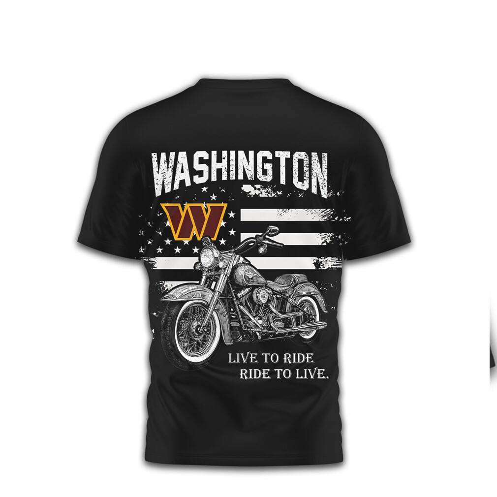 Washington Commanders Biker Flag Ride To Live NFL Shirt Washington Commanders Biker Flag Ride To Live NFL Shirt