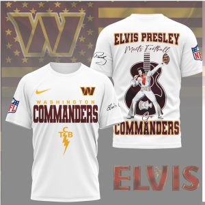 Washington Commanders Elvis Presley Meets Football TCB Apparel Shirt