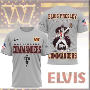 Washington Commanders Elvis Presley Meets Football TCB Apparel Shirt