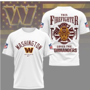 Washington Commanders Firefighter Patriotic NFL Hero Collection First Responder Burgundy T Shirt