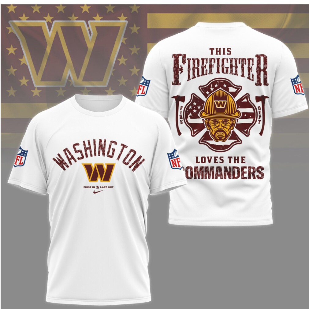 Washington Commanders Firefighter Patriotic NFL Hero Collection First Responder Burgundy T Shirt Washington Commanders Firefighter Patriotic NFL Hero Collection First Responder Burgundy T Shirt