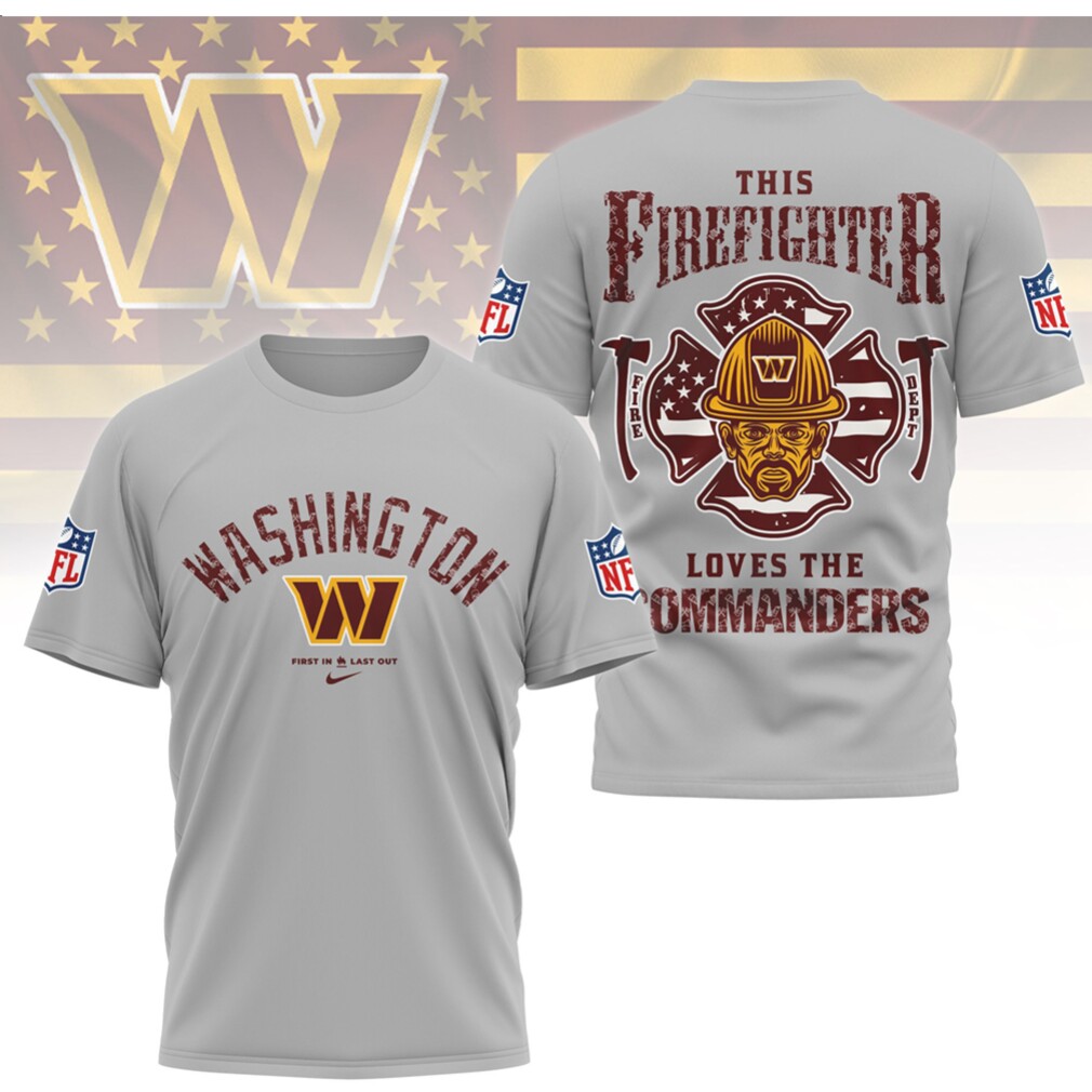 Washington Commanders Firefighter Patriotic NFL Hero Collection First Responder Burgundy T Shirt Washington Commanders Firefighter Patriotic NFL Hero Collection First Responder Burgundy T Shirt