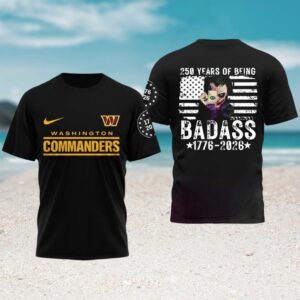 Washington Commanders Joker 250 Years Of Being Badass 1776 2026 NFL T Shirt Washington Commanders Joker 250 Years Of Being Badass 1776 2026 NFL T Shirt