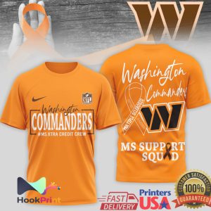 Washington Commanders MS Support Squad Multiple Sclerosis Awareness T Shirt