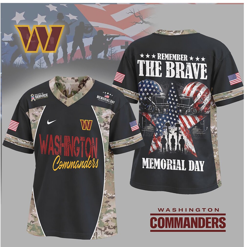 Washington Commanders Memorial Day Camo Remember The Brave Military NFL Jersey Washington Commanders Memorial Day Camo Remember The Brave Military NFL Jersey