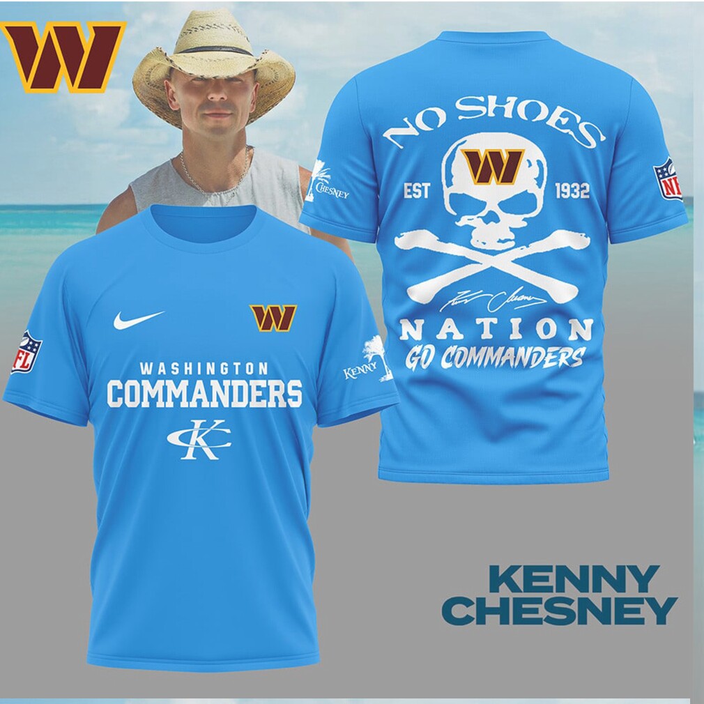 Washington Commanders No Shoes Nation NFL x Kenny Chesney T Shirt Washington Commanders No Shoes Nation NFL x Kenny Chesney T Shirt
