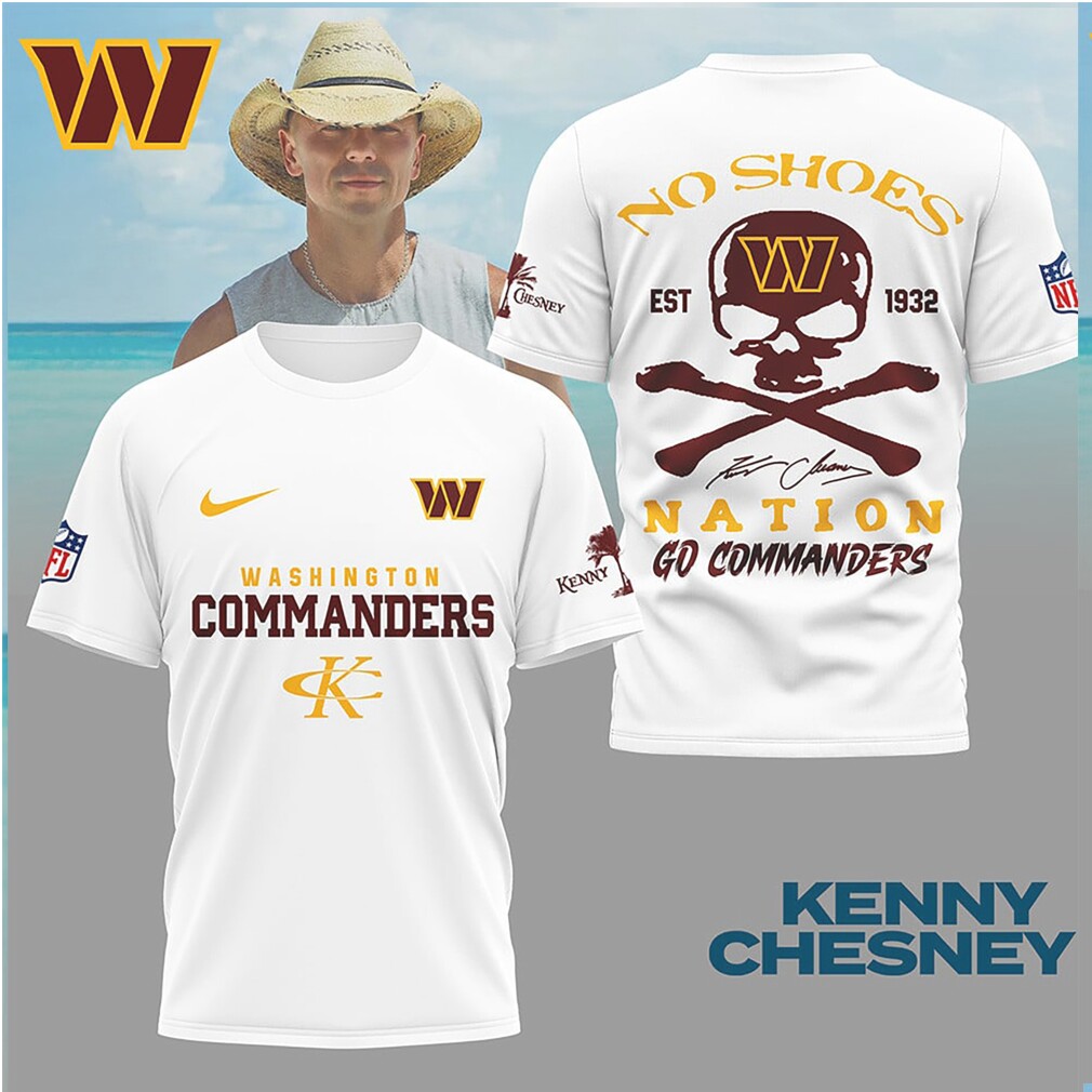 Washington Commanders No Shoes Nation NFL x Kenny Chesney T Shirt Washington Commanders No Shoes Nation NFL x Kenny Chesney T Shirt