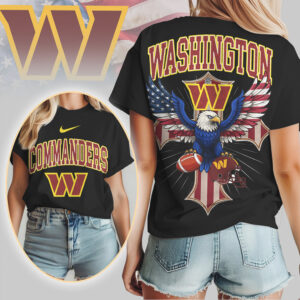 Washington Commanders Patriotic American Eagle Flag NFL Football T Shirt