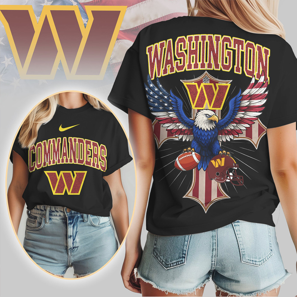 Washington Commanders Patriotic American Eagle Flag NFL Football T Shirt Washington Commanders Patriotic American Eagle Flag NFL Football T Shirt