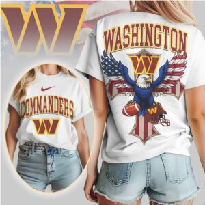 Washington Commanders Patriotic American Eagle Flag NFL Football T Shirt