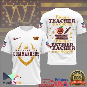 Washington Commanders Retired Teacher Honor & Pride NFL T Shirt