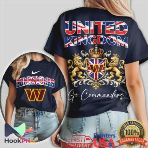 Washington Commanders United Kingdom British Heritage NFL Football T Shirt