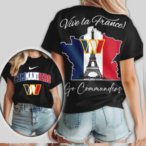 Washington Commanders Vive La France Paris Cityscape NFL Shirt