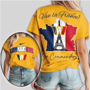 Washington Commanders Vive La France Paris Cityscape NFL Shirt