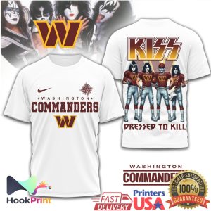 Washington Commanders x KISS Rock Band Dressed To Kill T Shirt