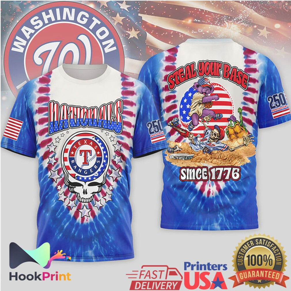 Washington Nationals Grateful Dead Steal Your Base 1776 Tie Dye Shirt Washington Nationals Grateful Dead Steal Your Base 1776 Tie Dye Shirt