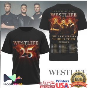 Westlife 25 Years of Hits The Anniversary World Tour 2026 Shirt