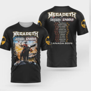 Megadeth x Anthrax x Exodus Canada Thrash Metal Tour Shirt