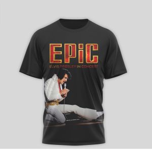 Elvis Presley In Concert “Expressing Myself When I Move” Quote Graphic T Shirt