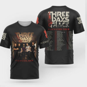 Three Days Grace Alienation Tour Band Photo Concert T Shirt