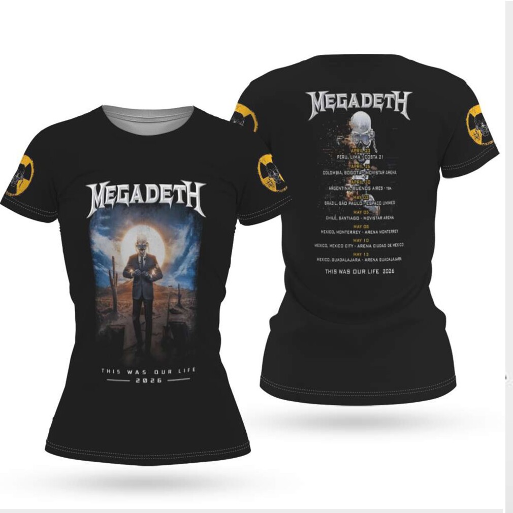 Megadeth This Was Our Life Latin America Tour Concert Shirt Megadeth This Was Our Life Latin America Tour Concert Shirt