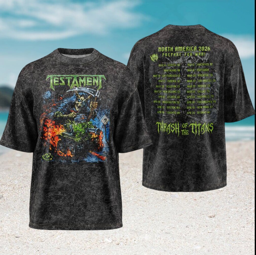 Testament Thrash of the Titans North America 2026 Tour T Shirt Testament Thrash of the Titans North America 2026 Tour T Shirt
