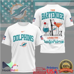 Miami Dolphins This Bartender Loves The Dolphins NFL Fan Shirt