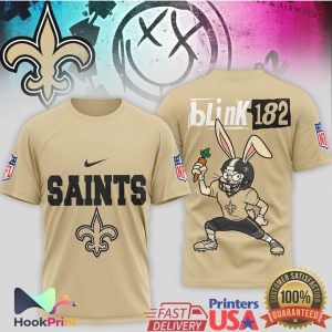 New Orleans Saints x Blink 182 Bunny Alternative Logo Fan T Shirt