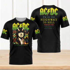 AC DC Highway To Hell Brazil Tour 2026 Angus Young Retro Rock Fan T Shirt AC DC Highway To Hell Brazil Tour 2026 Angus Young Retro Rock Fan T Shirt