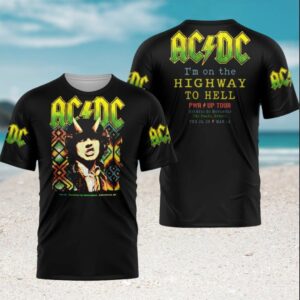 AC DC Highway To Hell Brazil Tour 2026 Angus Young Retro Rock Fan T Shirt