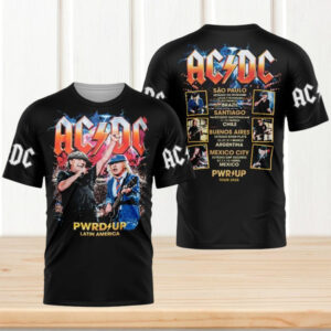 AC DC PWR UP 2026 Tour Latin America Brazil Chile Argentina Mexico Concert Fans T Shirt AC DC PWR UP 2026 Tour Latin America Brazil Chile Argentina Mexico Concert Fans T Shirt