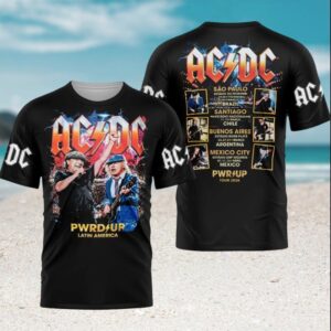 AC DC PWR UP 2026 Tour Latin America Brazil Chile Argentina Mexico Concert Fans T Shirt
