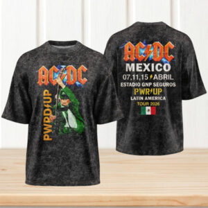 AC DC PWR UP Latin America Tour 2026 Mexico Stadium Fan T Shirt AC DC PWR UP Latin America Tour 2026 Mexico Stadium Fan T Shirt