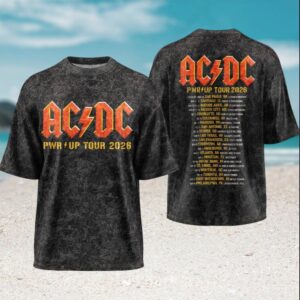 AC DC PWR UP Tour 2026 North American Stadium Dates Vintage Retro Rock Fans T Shirt