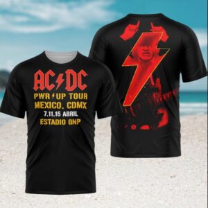 AC DC PWR UP Tour Mexico CDMX 2026 Estadio GNP Seguros Angus Young Fans T Shirt