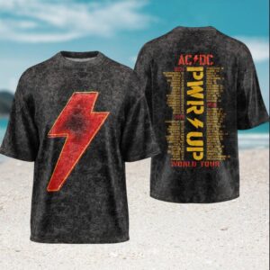 AC DC PWR UP World Tour 2024 2025 2026 Bolt Logo Vintage Retro T Shirt