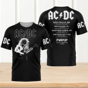 AC DC Power Up Latin America Tour 2026 Vintage Angus Young Fan Men Women T Shirt AC DC Power Up Latin America Tour 2026 Vintage Angus Young Fan Men Women T Shirt