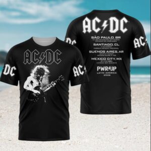 AC DC Power Up Latin America Tour 2026 Vintage Angus Young Fan Men Women T Shirt