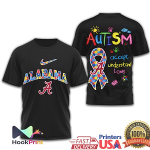Alabama Crimson Tide Autism Awareness Accept Understand Love T Shirt Alabama Crimson Tide Autism Awareness Accept Understand Love T Shirt