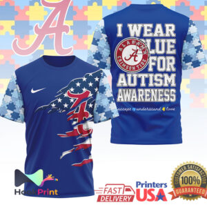 Alabama Crimson Tide Autism Awareness Support 2026 Blue Ribbon Puzzle Fans T Shirt Alabama Crimson Tide Autism Awareness Support 2026 Blue Ribbon Puzzle Fans T Shirt