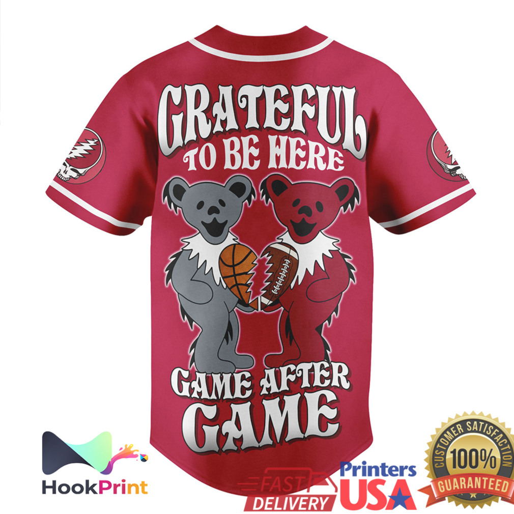 Alabama Crimson Tide Grateful Dead Game After Game Baseball Jersey Alabama Crimson Tide Grateful Dead Game After Game Baseball Jersey