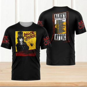Alice Cooper Alice’s Attic 2026 Tour Vintage Style Men Women Fans Black T Shirt Alice Cooper Alice’s Attic 2026 Tour Vintage Style Men Women Fans Black T Shirt