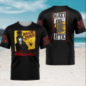 Alice Cooper Alice's Attic 2026 Tour Vintage Style Men Women Fans Black T Shirt