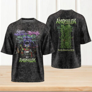 Amon Amarth Dethklok Amonklok Conquest North America Tour 2026 Retro Oversized Heavy Metal Fans T Shirt Amon Amarth Dethklok Amonklok Conquest North America Tour 2026 Retro Oversized Heavy Metal Fans T Shirt