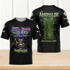 Amon Amarth Dethklok The Amonklok Conquest North America Tour 2026 Vintage Men Women Fans T Shirt Amon Amarth Dethklok The Amonklok Conquest North America Tour 2026 Vintage Men Women Fans T Shirt