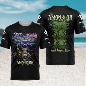Amon Amarth Dethklok The Amonklok Conquest North America Tour 2026 Vintage Men Women Fans T Shirt