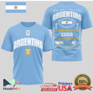 Argentina National Team FIFA World Cup 2026 Pride Passion Glory Men Women T Shirt