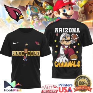 Arizona Cardinals Mario Bros Gaming x NFL T Shirt Arizona Cardinals Mario Bros Gaming x NFL T Shirt