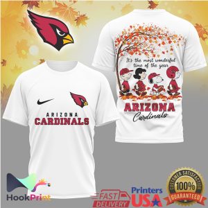Arizona Cardinals Snoopy Charlie Brown Fall Most Wonderful Time Of The Year Shirt